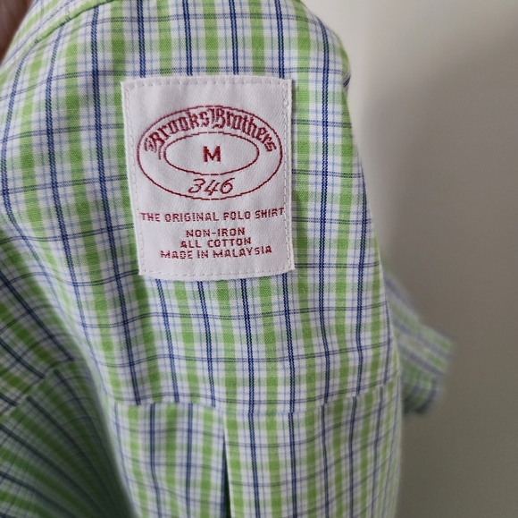 346 Brooks Brothers Short Sleeve Button Down Shirt Mens M - Picture 5 of 5